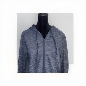 Talbots Women's Blue Full Zip Hooded Jacket with Zip Pockets Size Large